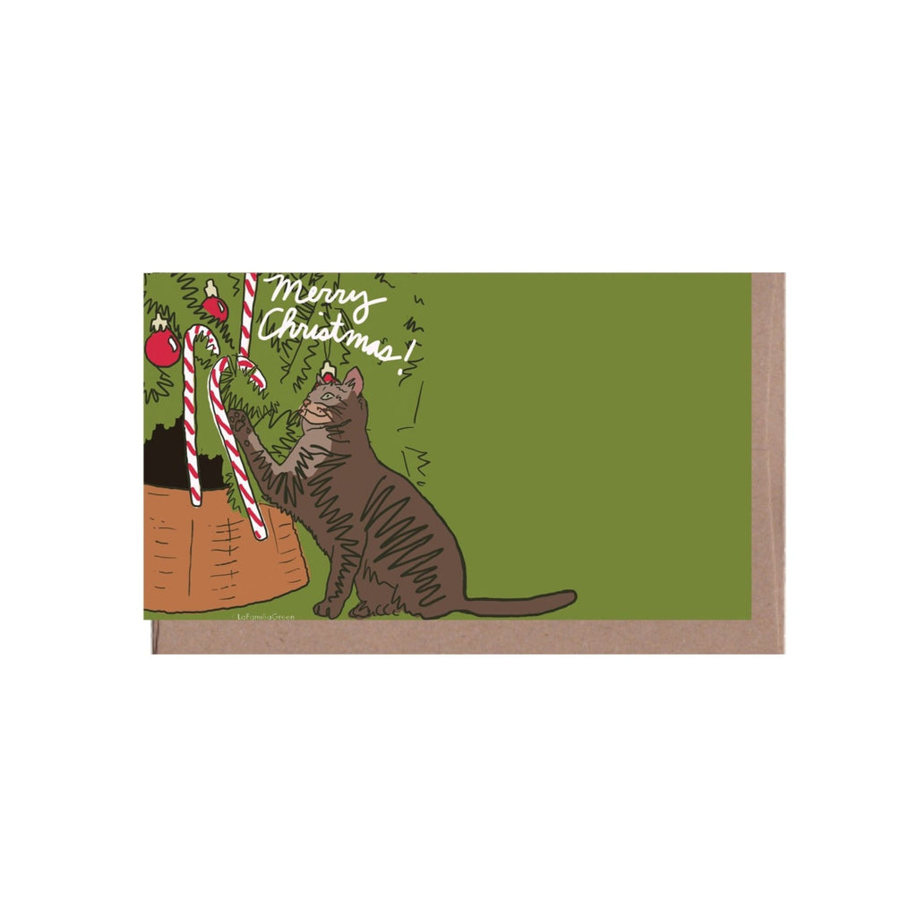 Candy Cane Cat Holiday Enclosure Note