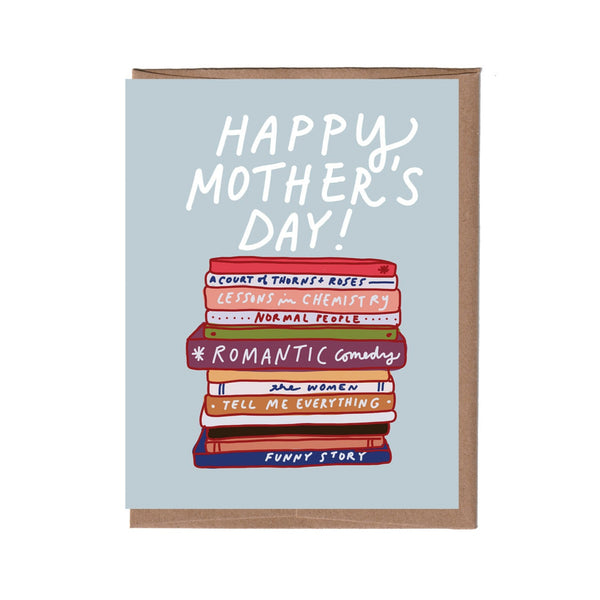 Mom Books Mother's Day Card