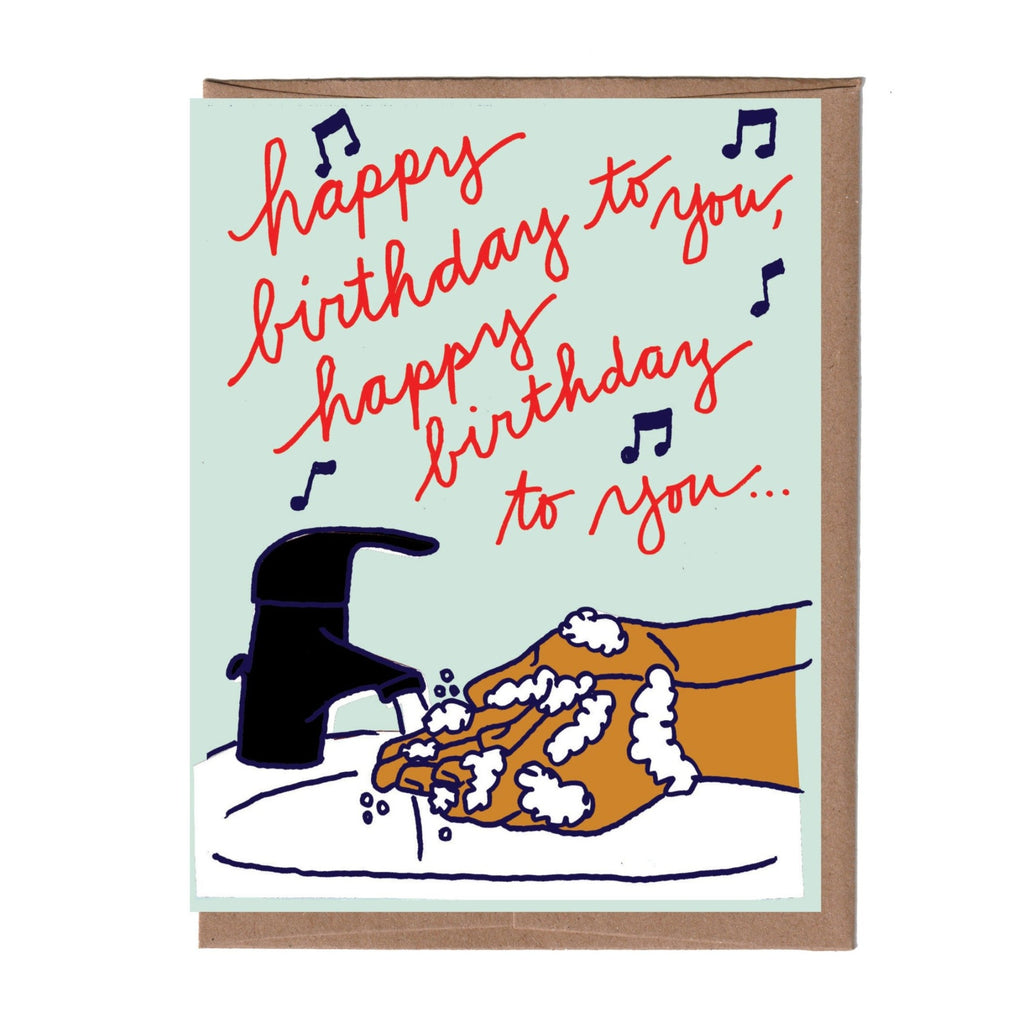 Hand Washing Birthday Card