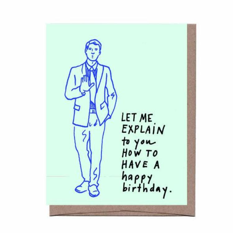 Mansplaining Birthday Card