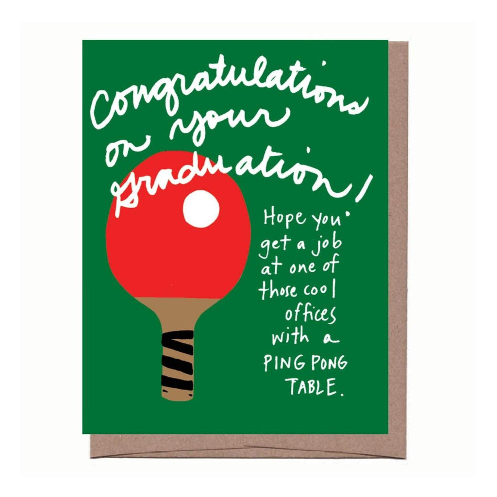 Ping Pong Graduation Card