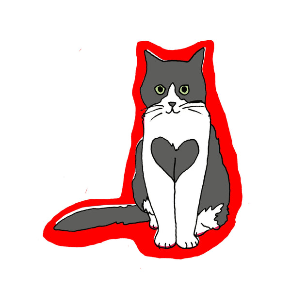 Heart Cat Sticker