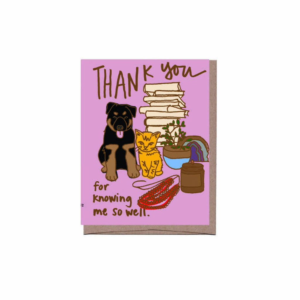 You Know Me So Well Thank You Note