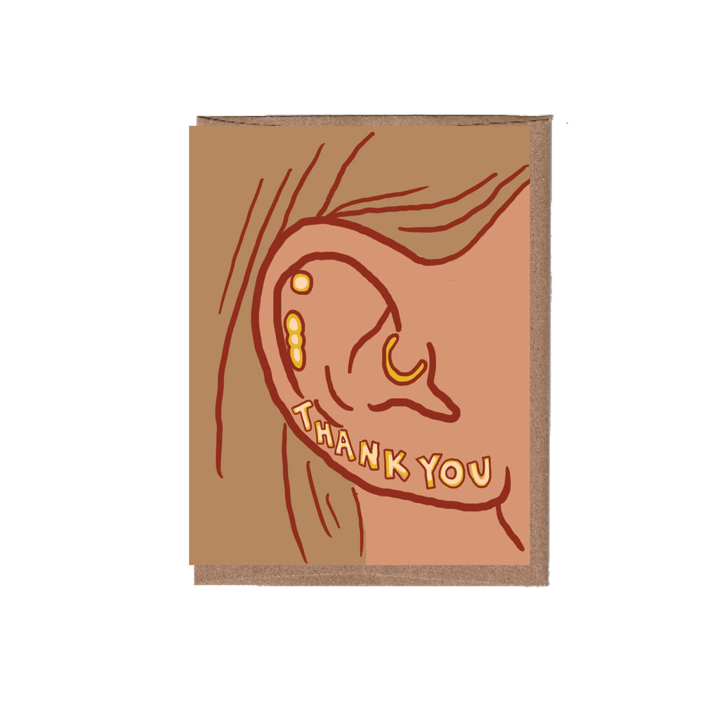 Ear Studs Thank You Note