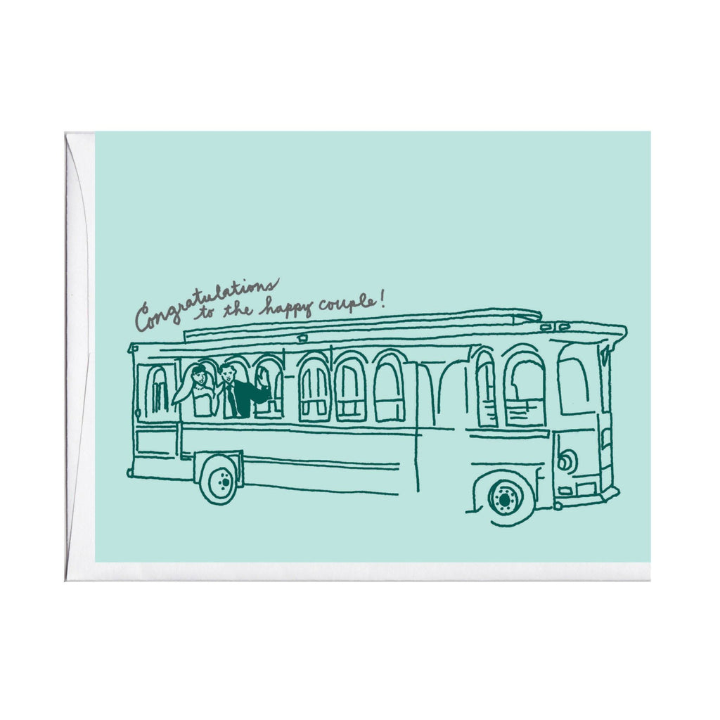 Trolley Wedding Card
