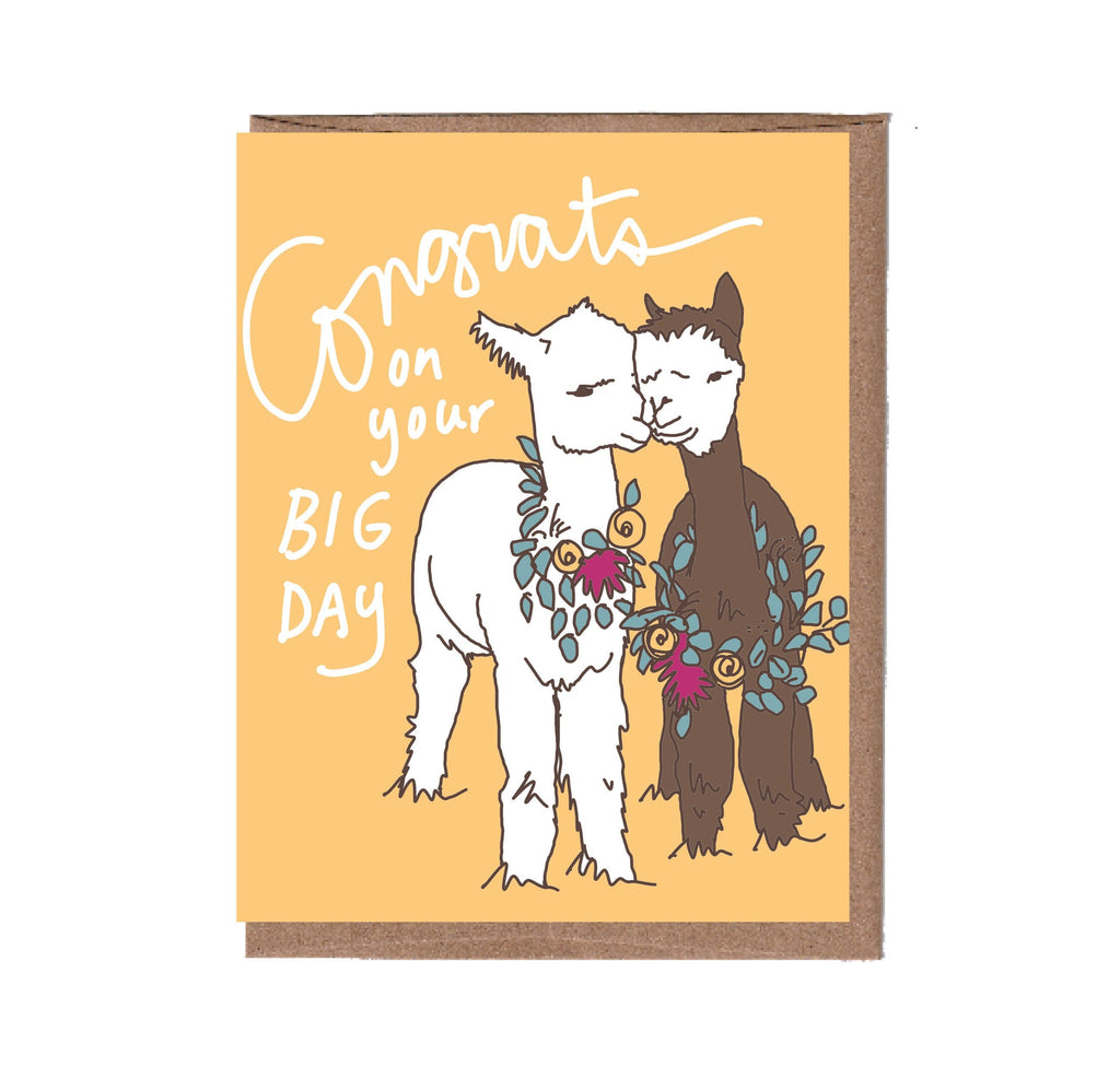 Llama Wedding Card