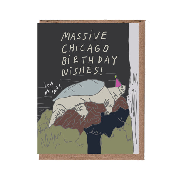 Chicago Chonkosaurus Birthday Card