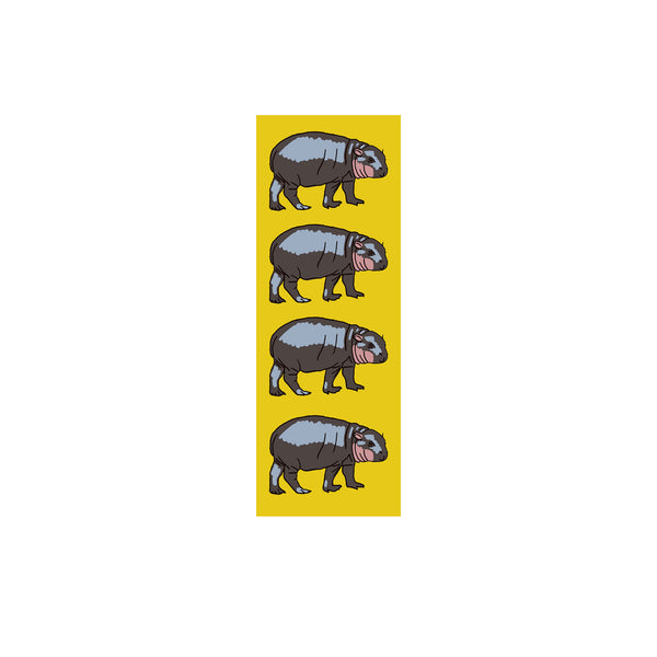 Pygmy Hippo Double Sided Bookmark