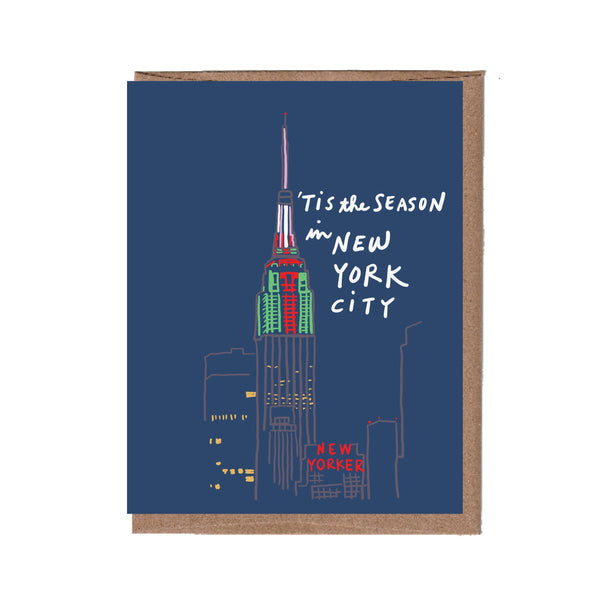 Skyscraper Lights New York City Holiday Card