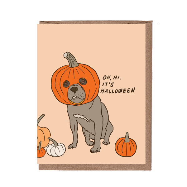 Pumpkin Dog Halloween Card