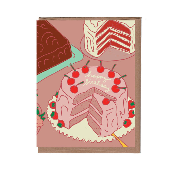 Scratch & Sniff Vintage Cake Birthday Card