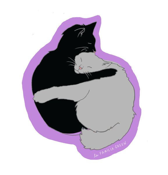 Cat Hugs Sticker