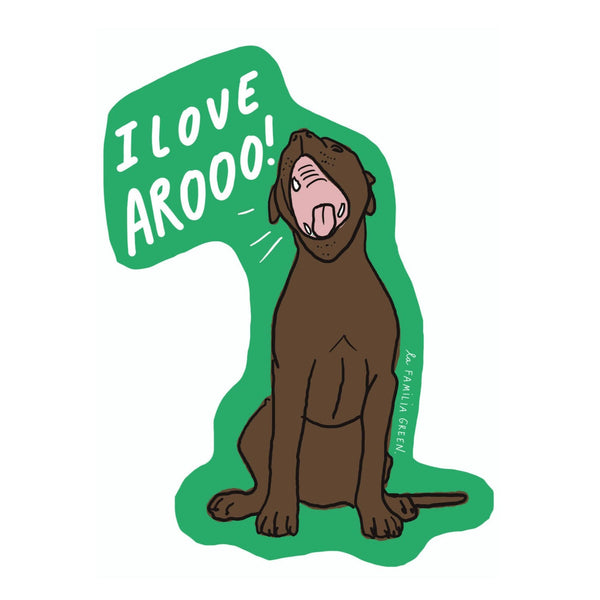 I Love Aroo Sticker