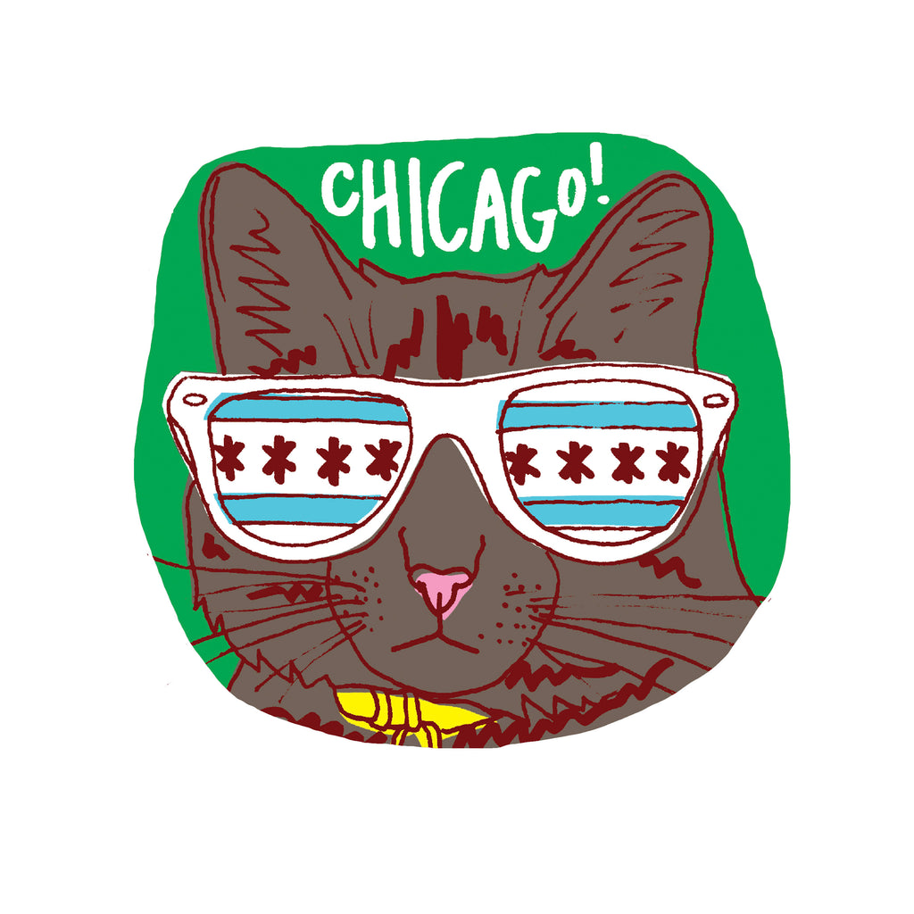 Chicago Cat Sticker