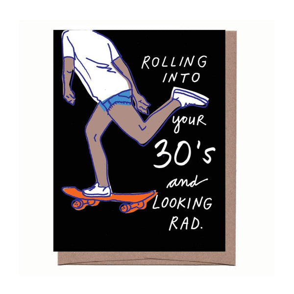 Rolling into your 30's Birthday Card