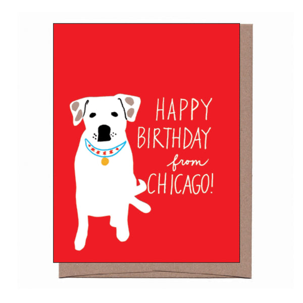 Chicago Collar Birthday Card