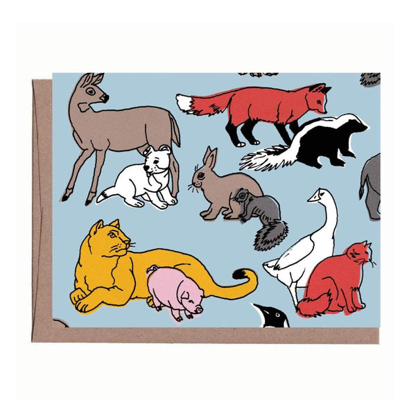 Unlikely Friends Note Card