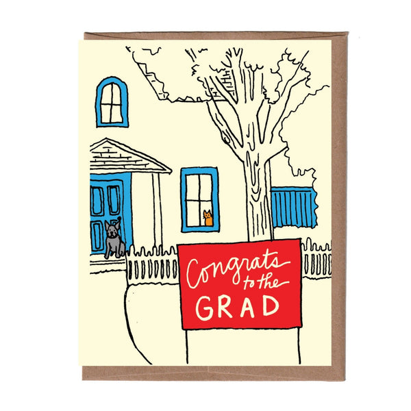 Yard Sign Graduation Card