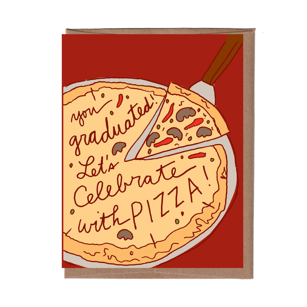 Scratch & Sniff Pizza Graduation Card