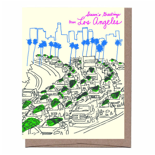 LA Traffic Trees Holiday Card