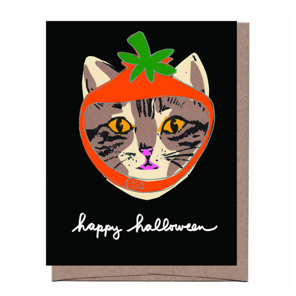 Pumpkin Cat Halloween Card