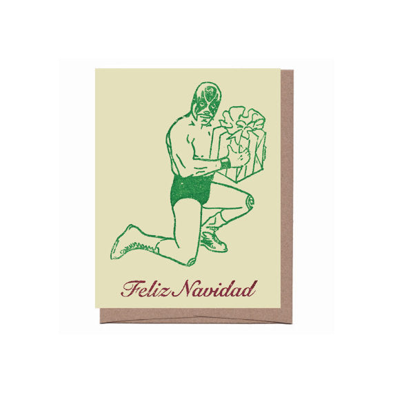Holiday Luchador Card