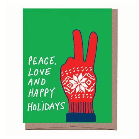 Peace, Love and Happy Holidays Card