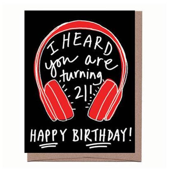 Wireless Headphones 21st Birthday Card