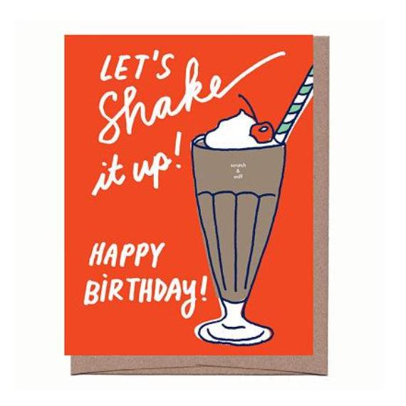 Scratch & Sniff Milkshake Birthday Card