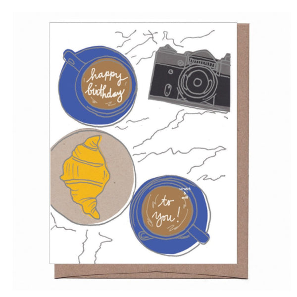 Scratch & Sniff Coffee Birthday Card