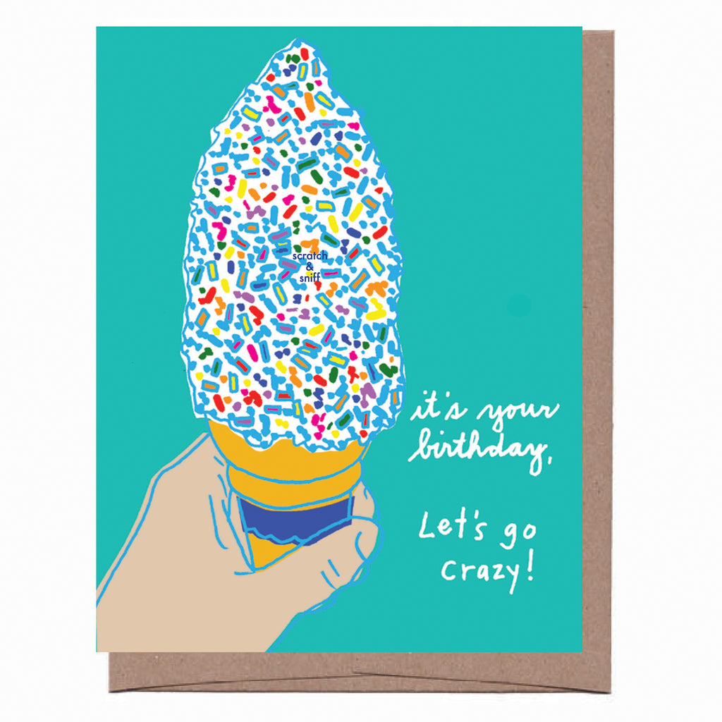 Scratch & Sniff Sprinkle Cone Birthday Card