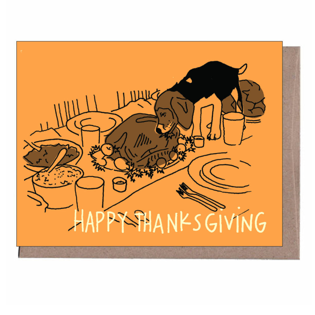 Naughty Dog Thanksgiving Card