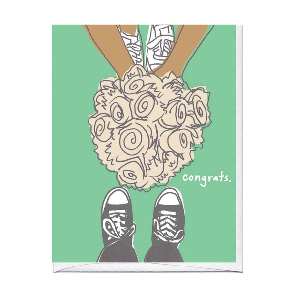 Sneaker Bouquet Wedding Card